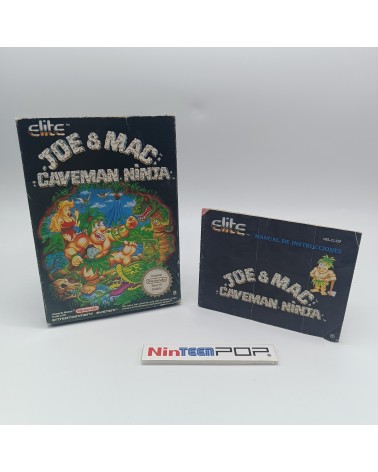 Caja/manual Joe & Mac Caveman Ninja NES