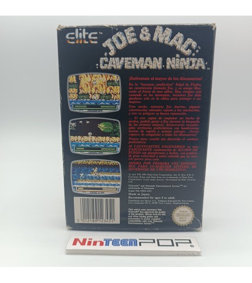 Caja/manual Joe & Mac Caveman Ninja NES