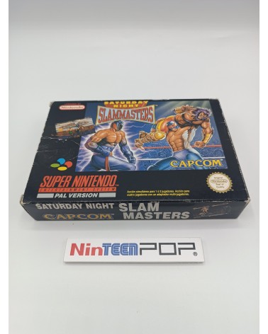 Caja Saturday Night Slammasters Super Nintendo